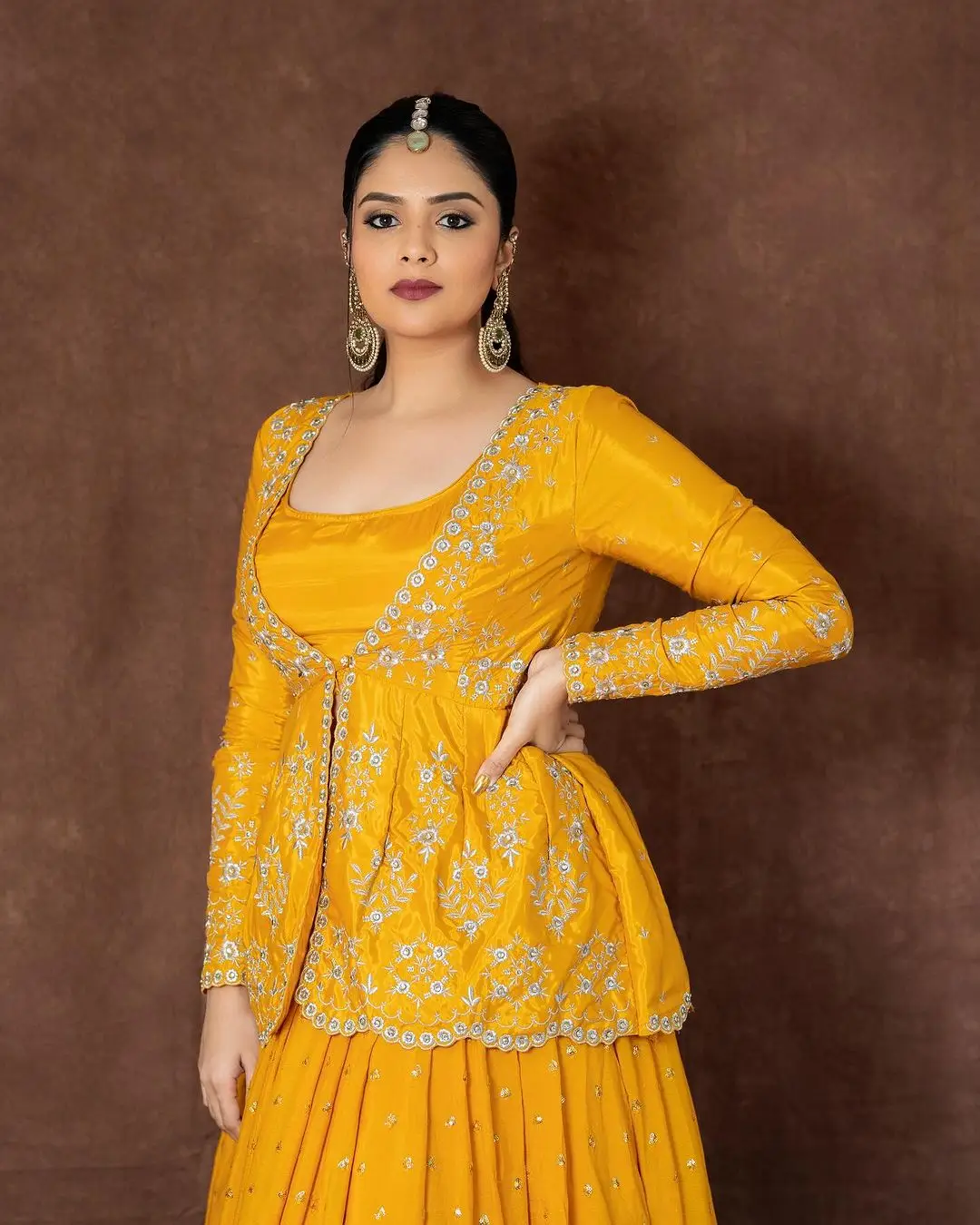 ETV Actress Sreemukhi in Yellow Gown